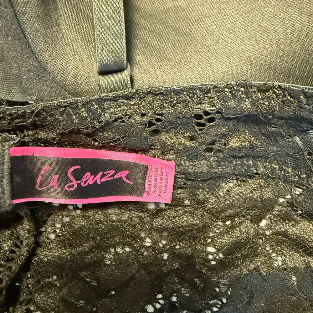 💚 La Senza Green Lace Padded Bralette Size Small - Picture 5 of 5